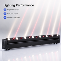 Barra Lineal LED Blanca Cálida de 8x3W más Láser Rojo de 8x500mW 270 °   Tilt Sweep DMX512 70W para Escenarios, Conciertos, Clubes, Festivales EDM