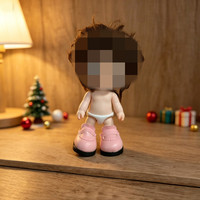 [Chaussures uniquement] Chaussures miniatures pour poupées de 10 cm, mini-chaussures en cuir résistantes à l'usure pour poupées, ornements.