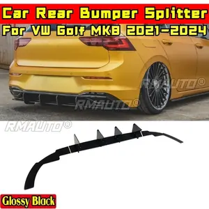 <b>For</b> VW Golf MK8 2021-2024 Body Kit Rear Bumper Splitter Glossy Black Sport Style Bumper Cover <b>Diffuser</b> <b>Car</b> Accessories - Product Image 2