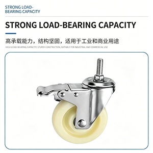 Stainless Steel 6 Inch Nylon Caster Wheel With <b>Top</b> Plate Mount <b>Rust</b> Proof Design For Food Service Machinery 600 Lbs Capacity - Product Image 4