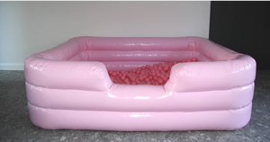 Piscina <span class=keywords><strong>de</strong></span> <span class=keywords><strong>Bolas</strong></span> Inflable Comercial Blanca, Rosa y Azul para Fiestas Infantiles, Alquiler para Eventos, Piscina <span class=keywords><strong>de</strong></span> <span class=keywords><strong>Bolas</strong></span> Inflable Blanca para Saltar y Brincar - Product Image 6