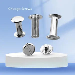 YJT 8021 Eleven slot female rivet Chicago screws china fasteners factory Stainless steel Flat Head Stud rivet