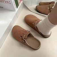 Chaussures d'été légères à bout ouvert pour femmes, à semelle épaisse, style mule Baotou, pour personnes pressées