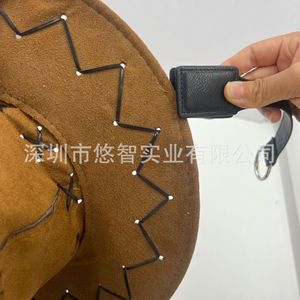Cross-border <b>car</b> seat hat clip <b>hook</b>, rear seat back cowboy hat leather hat clip, travel anti-loss hat clip - Product Image 3