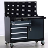 Armoire de rangement d'outils en fer robuste personnalisable, 1 tiroir, roulettes en polyuréthane de 4 pouces, mobile, pour atelier, garage