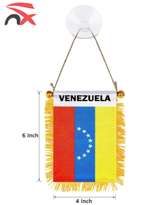 Drapeaux miniatures personnalisés de 6 x 4 pouces pour la décoration de la lunette de rétroviseur de voiture avec <span class=keywords><strong>ventouse</strong></span> - Product Image 4