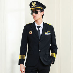Venta caliente de los hombres de vuelo azafata chaqueta aviador aerolínea piloto uniforme trajes - Product Image 5