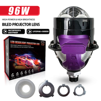 Phares à LED JC-81 Haut Lumens 2,5 Pouces 96W Double Laser Double Lumière Super Dissipation de Chaleur Lentille de Projecteur Bi-LED