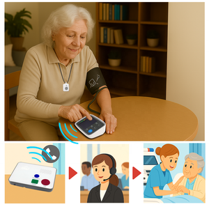 Elderly Care <b>Security</b> Equipment-Accurate Digital Upper Arm BP Monitor With 4G LTE and CE Certified for Vital <b>Signs</b> Tracking Olde - Product Image 6