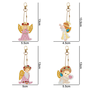 Kits de peinture diamant 5D pour porte-clés, vente en gros, motifs animaux, perceuse ronde, perceuse de forme spéciale, kits d'art, cadeau - Product Image 4