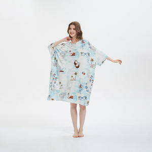 Chemises de nuit doux bambou pyjamas longue nuit surdimensionné T-Shirt vêtements de nuit confortables robe de nuit refroidissement sommeil t-shirt pour les <span class=keywords><strong>femmes</strong></span> - Product Image 2