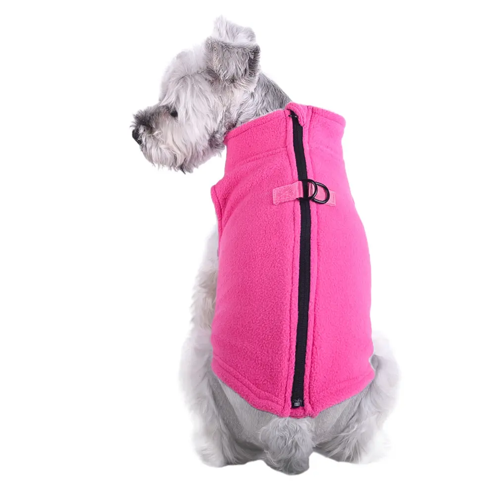 Phổ biến Dog Coat Zip đường viền cổ áo vest mùa thu mùa đông Dog quần áo Pet quần áo sản phẩm 2023 cực Fleece 50 carton Dot hiện đại chấp nhận