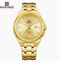 NAVIFORCE 9226 Montres pour hommes à quartz, bracelet en acier inoxydable, design classique orné, nouvelle collection, qualité supérieure, vente en gros directe usine, en stock