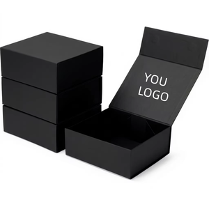 VANTUR Y-26109-43 Manufacturer Wholesale Price <b>Box</b> Black with <b>Magnetic</b> Closure Handle for Shoe Packaging Custom Logo Gift <b>Box</b> - Product Image 1
