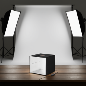 12 \ "X 12 \" Photo Studio Light Box 6 Fondos de color de doble cara 3000-5600K Temperatura de color ajustable Accesorios de estudio - Product Image 2