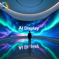 Écran LED flexible incurvé de forme spéciale AI Display Wave-Form Creativity 8K 1000cd Luminosité Mur vidéo P1.2/P1.8/P2 7680Hz