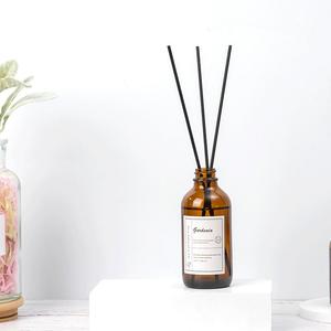 Diffuseur de parfum d'ambiance de luxe en gros, 120 ml, écologique, à bâtonnets, longue durée, sans flamme, en verre, fait main, cylindrique - Product Image 4