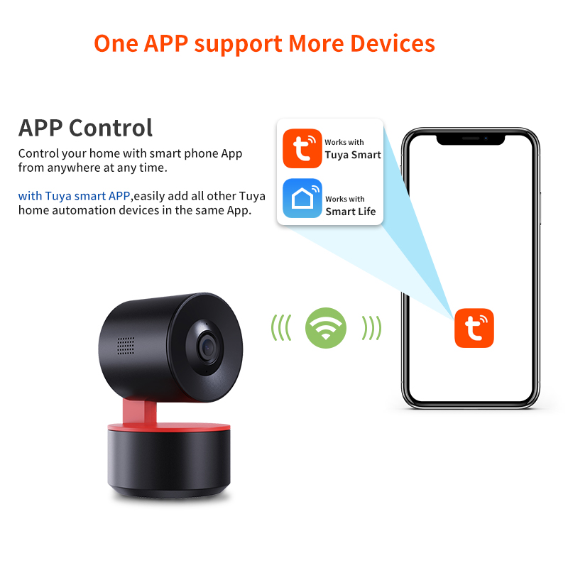 Indoor 1080p Tuya Smart Camera Wifi Mobile Tracking Baby Monitor Security Camera