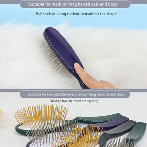 แปรงสำหรับสัตว์เลี้ยงแบบมืออาชีพ ขจัดขนหลุดร่วงและขนพันกัน แปรงขนสุนัขแบบเข็มยาวพิเศษ - Product Image 5