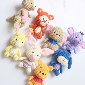 100% hecho a mano bebé ganchillo <span class=keywords><strong>Amigurumi</strong></span> Mini <span class=keywords><strong>bosque</strong></span> Animal relleno pequeño juguete hecho a mano - Product Image 3