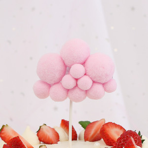 Cloud-Shaped Cake Toppers Paper Reusable Birthday Decorations 10 Pcs Round Shape - Product Image 3