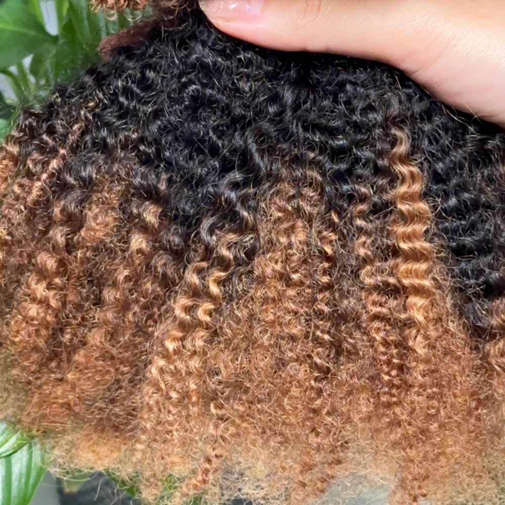 KAMA Peruvian Remy Human Hair Afro Kinky Curl Bulk Braiding Hair Extension 50g Machine Double Weft All Colors Dreadlocs Braids Detail Section 5