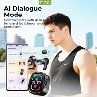 Casque audio sans fil HTC NE70 AI BT6.0, qualité sonore claire, port confortable, écran LCD, prend en charge 165 langues