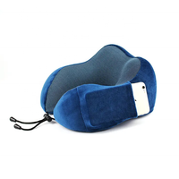 Oreiller cervical de voyage avec masque pour les yeux 3D et bouchons d'oreilles pour avion
