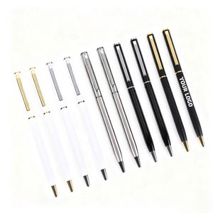 Bolígrafo Metálico Personalizable con Logotipo, Diseño Delgado y Novedoso para Empresas, Promociones, Oficinas, Hoteles, Regalos Publicitarios - Product Image 1