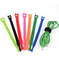 Sangles de fixation auto-agrippantes écologiques avec logo imprimé, réglables, pour câbles, 100 % nylon