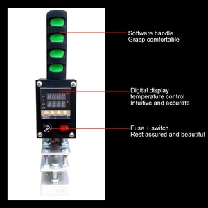 Máquina de estampado en caliente portátil de 8x10 cm con temperatura ajustable para grabado de texto personalizado, logotipos y piezas de latón - Product Image 5