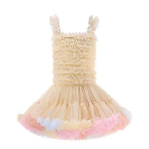 Robe Tutu <span class=keywords><strong>Princesse</strong></span> à Bretelles pour Filles, Modèle Été 2026, avec Jupe en Tulle à Volants et Effet Gâteau, pour 1-6 ans - Product Image 5