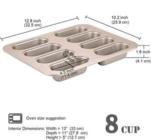 Poêle à gâteau <span class=keywords><strong>Mini</strong></span> winkie antiadhésive, 8 cavités, ustensiles de cuisson en forme de <span class=keywords><strong>Mini</strong></span> Hotdog, <span class=keywords><strong>pour</strong></span> <span class=keywords><strong>four</strong></span> et poêle à cuisson instantanée - Product Image 3