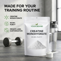 99.99% Creatine Monohydrate Bubuk Suplemen Nutrisi Olahraga Pra-Latihan Pemulihan Otot OEM ODM Label Pribadi Grosir