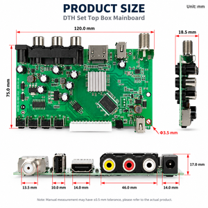 Placa Base para Receptor de Satélite Digital, Chipset GX6605W, Compatible con 1080P, Decodificador DTH HD DVB S2 con Panel de Visualización - Product Image 5