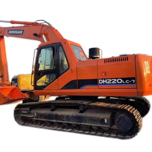 Grande pelle sur chenilles haute efficacité DOOSAN d'occasion originale coréenne DH220LC-7 avec roulement 1 an de garantie Shanghai à vendre - Product Image 1