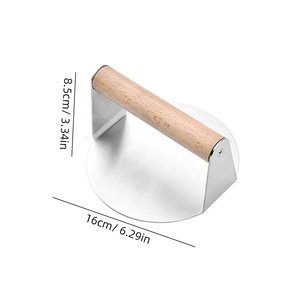 Dapat disesuaikan tahan lama baja nirkarat <span class=keywords><strong>Burger</strong></span> logam goresan kualitas tinggi ramah lingkungan dapur memanggang aksesoris daging Manual - Product Image 4