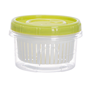 Contenedor de Almacenamiento de Alimentos FreshKeeper, Cilíndrico, con Tapa de Clip, 0.3 kg, Color Sólido, Drenable, Caja para Conservación de Vegetales de Cocina - Product Image 5