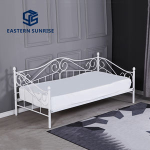 बेडरूम लिविंग रूम के लिए भंडारण स्टील सोफे के साथ विंटेज शैली इनडोर डेबेड धातु बिस्तर - Product Image 6