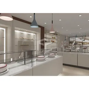 बेकरी की दुकान इंटीरियर डिजाइन केक प्रदर्शन काउंटर कैफे पेस्ट्री दुकान Furnitures के लिए बिक्री