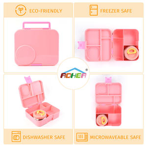 Aohea Boîte à lunch Bento AVEC bocal en acier inoxydable 304 Boîte à lunch thermique portable 4 compartiments Conteneurs étanches <span class=keywords><strong>pour</strong></span> enfants - Product Image 2