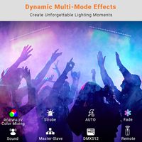 Barre de lumière murale PKnight Stage Wall Washer, télécommande DMX, 24 LED RGBWA+UV, IP65, angle de faisceau 25°, dimmable, aluminium, utilisation hôtelière, garantie 1 an