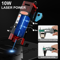Machine de gravure laser TWOTREES TTS-10PRO 10W pour la découpe du bois, l'acrylique, le marquage sur pierre, le caoutchouc, le papier, le cristal, prend en charge le format DXF