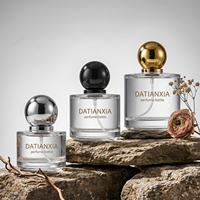 Flacon de parfum rond 30ml 50ml 100ml, flacon en verre vide, logo personnalisé avec boîte cadeau, emballage de parfum