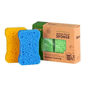 8-Hình Dạng Nhà Bếp Miếng Bọt Biển Chà Xe Không Xước Microfibre <span class=keywords><strong>Daddy</strong></span> Tự Nhiên Làm Sạch Pad Đa-Mục Đích Bột Gỗ Cellulose Miếng Bọt Biển - Product Image 4