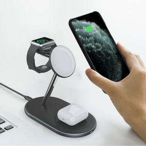 Support de téléphone 2023 MFi chargeur sans fil 3 en 1 support 15W charge rapide sans fil pour iPhone pour Android pour <span class=keywords><strong>iwatch</strong></span> - Product Image 1