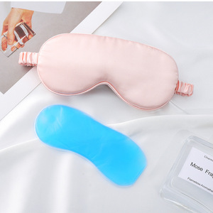 <span class=keywords><strong>Masque</strong></span> de sommeil en soie satinée <span class=keywords><strong>avec</strong></span> compresse froide/chaude personnalisée pour voyage, avion, hôtel, <span class=keywords><strong>avec</strong></span> poche à glace - Product Image 2