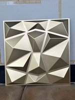 Panel de Pared 3D de PVC con Diseño de Diamante Negro para Decoración Interior ZJ, 50*50 cm, y Panel de Techo