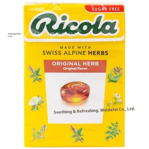 Pastillas Blandas <span class=keywords><strong>Ricola</strong></span> Importadas de 100g con Hierbas y Especias para la Garganta, Recubiertas de Plata, Certificadas Halal, 12 Meses de Caducidad - Product Image 1