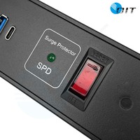 Barre de distribution d'alimentation (PDU) de type USA à 4 prises pour rack de serveur informatique avec performances stables